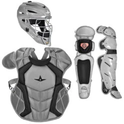 All-Star System Seven Pro NOCSAE Adult Baseball Catcher's Package -Baseball Equipment Store all star ckccpro1 silblk 11503.1674661703