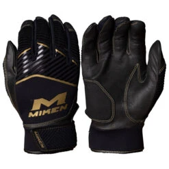 Miken Gold MBGGLD Baseball/Softball Batting Gloves