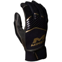 Miken Gold MBGGLD Baseball/Softball Batting Gloves -Baseball Equipment Store miken mbggld blk 04 13699.1654284406