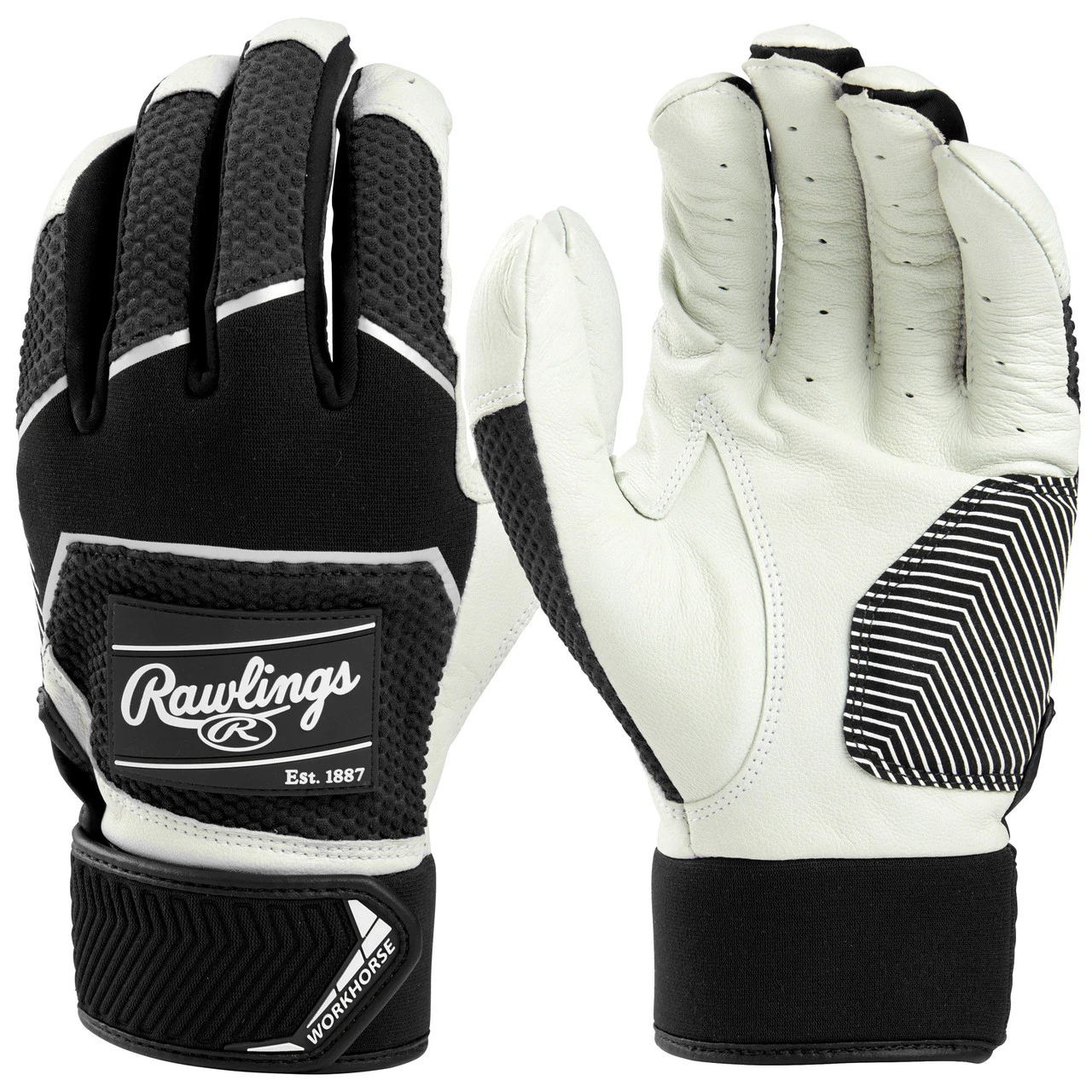 Rawlings Adult Workhorse Baseball/Softball Batting Gloves 2 Rawlings Adult Workhorse Baseball/Softball Batting Gloves - Image 2