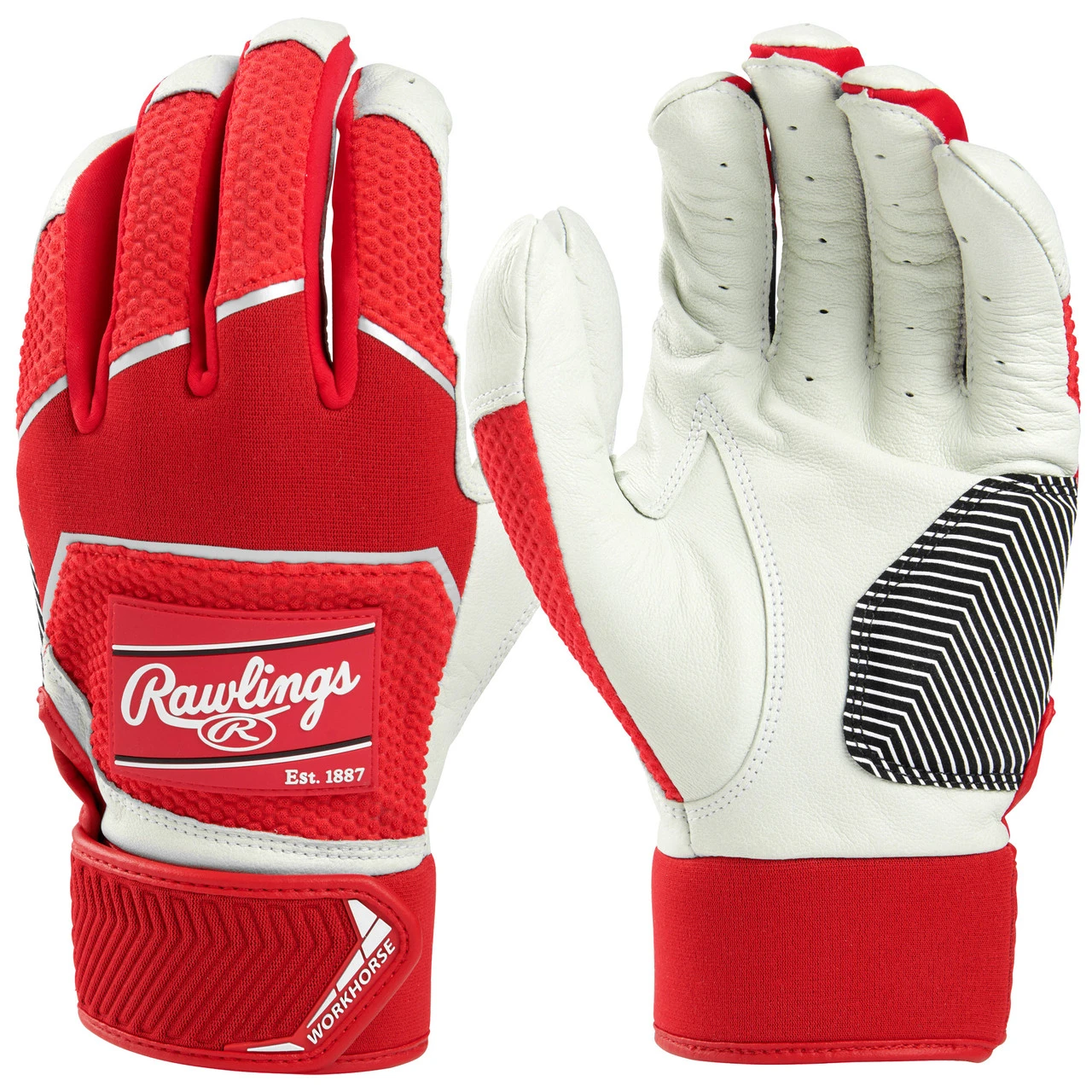 Rawlings Adult Workhorse Baseball/Softball Batting Gloves 5 Rawlings Adult Workhorse Baseball/Softball Batting Gloves - Image 5