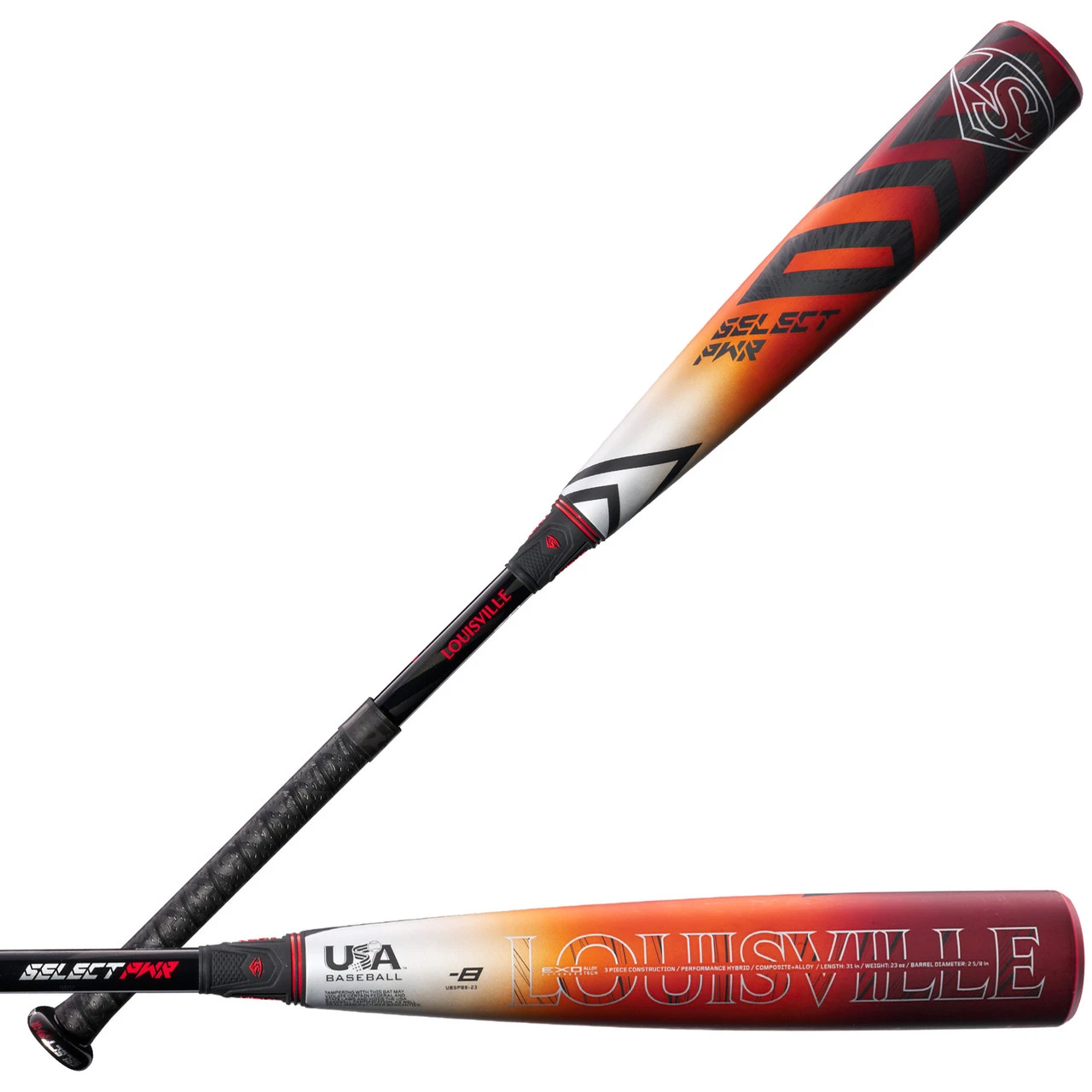 Louisville Slugger 2023 Select PWR USA (-8) Youth Baseball Bat