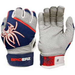 Spiderz PRO Adult Baseball/Softball Batting Gloves -Baseball Equipment Store spiderz pro21 whtnvyred 47006.1679475061