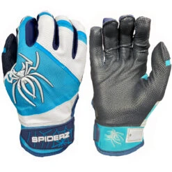 Spiderz 2023 PRO Adult Baseball/Softball Batting Gloves -Baseball Equipment Store spiderz pro23 whtblksil 01 12535.1679474998