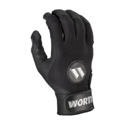 Worth Pro Series Adult Slowpitch Softball Batting Gloves -Baseball Equipment Store wpsp b 88 worth pro sp bk 2 34084.1675545771